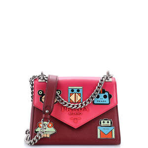 Prada Robot Patches Envelope Flap Chain #204759P16B